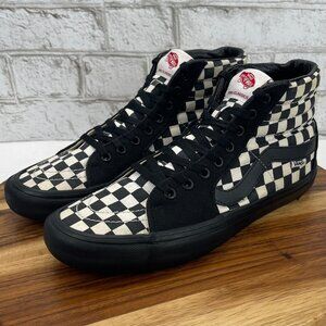 Vans Pro-Classics UltraCush Mens 10 Canvas Black Checkered Skate Hightop Shoes
